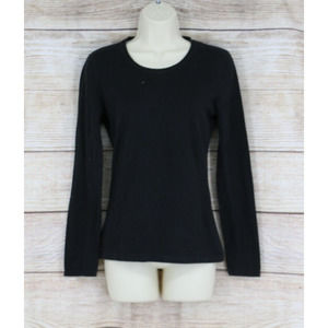 VINTAGE No Boundaries Juniors Crew Neck Long Sleeve Shirt Size Medium 7/9 Black